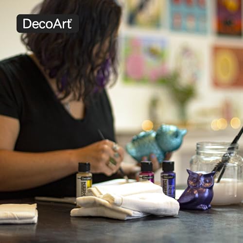 DecoArt Extreme Sheen Metallics Acrylic Paint Set – Starter Set of 9 Bottles (2 fl oz) – Premium Art and Craft Metallic Paints - color: Multi - Extreme Sheen 9 Piece