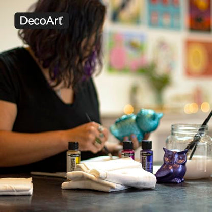 DecoArt Extreme Sheen Metallics Acrylic Paint Set – Starter Set of 9 Bottles (2 fl oz) – Premium Art and Craft Metallic Paints - color: Multi - Extreme Sheen 9 Piece