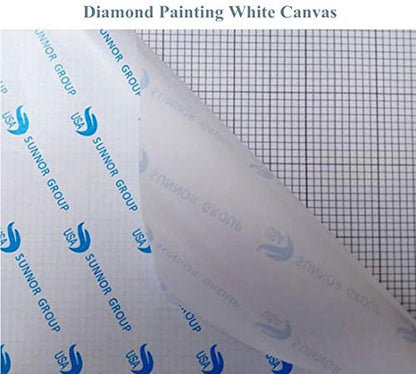 1Pcs 30x40CM Diamond Painting Canvas with Glue - Round/Square Blank Grid Canvas for Customized Art - color: Square Canvas, size: 30x40CM-1PCS