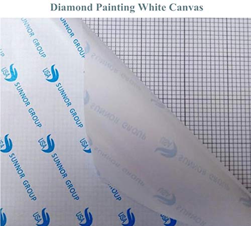 1Pcs 30x40CM Diamond Painting Canvas with Glue - Round/Square Blank Grid Canvas for Customized Art - color: Square Canvas, size: 30x40CM-1PCS