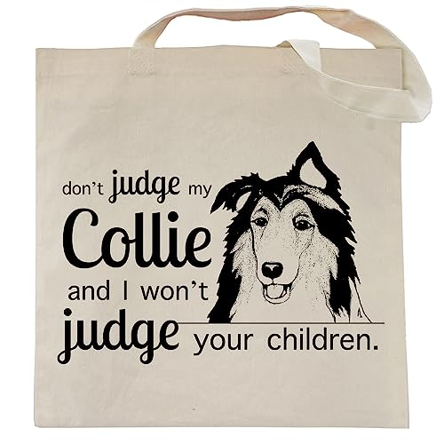 Pet Studio Art Don't Judge My Dog Tote Bag - color: Collie
