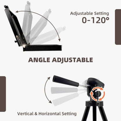 Black French Style Easel Sketch Box with Aluminum Tripod | Lightweight Black Aluminum Tripod, Adjustable Portable Plein Air Easel for Outdoor Painting, Sketching & Painting - color: Black