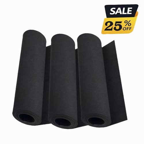 3-Pack 2mm Thick Black Eva Foam Cosplay Sheets roll, 13.5" x 49" Premium eva Craft Foam for Cosplay Costume by MEARCOOH - color: 3PCS:Black, size: Thickness-2mm