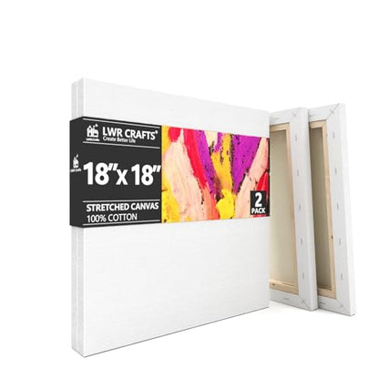Stretched Canvas 18" X 18" Pack of 2 - size: 18"x18"x2