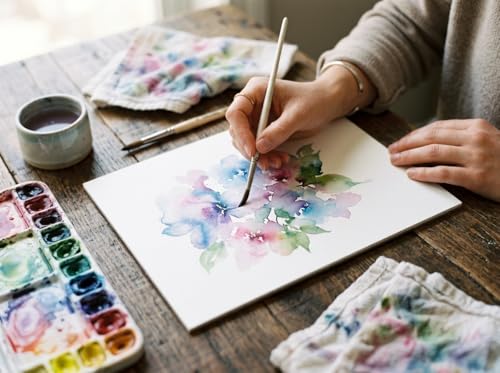 Crescent Creative Watercolor Board 11x14, 3 Sheets,100% Rag Cold Press Surface for Washes and Dry Brush | Extra Heavy Weight, Acid-Free, Rigid