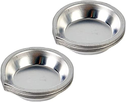 12pcs Makeup Palette Stainless Steel Small Round Paint Tray Artist Watercolours Paint Mixing Palette Tray