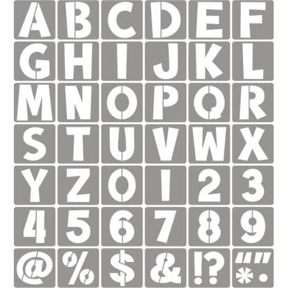 12 Inch Letter Stencils for Painting - 42 Pack Alphabet Letter and Number Stencil Templates with Signs for Painting, Reusable Letters Numbers Stencils for Chalkboard Wood Crafts & Wall Decor - size: 12 Inch