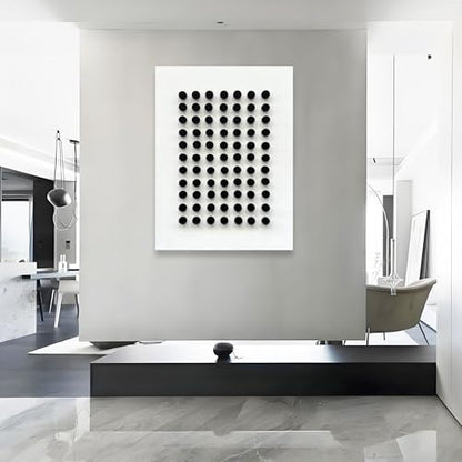 Art Hand-Painted Black and White Texture Abstract Art Oil Painting Modern Minimalist Canvas Wall Art Deco 40x28 inches - color: Yi108