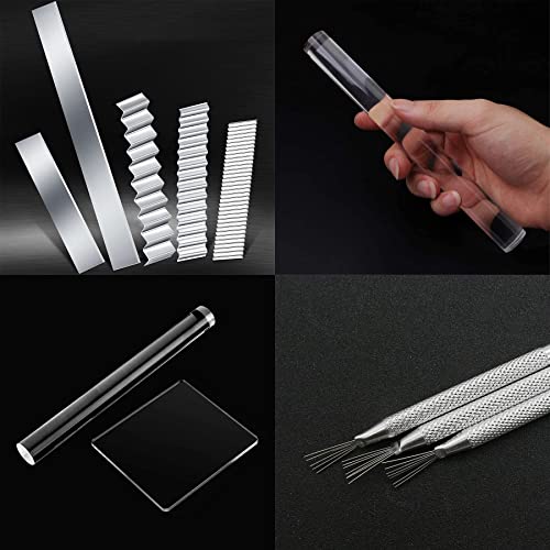 Yayatty 35 PCS Polymer Clay Cutters Set, Clay Roller, Clay Slicer Blade Clay Cutter Blade, Acrylic Sheet, Slicing Tools with Clay DIY Tool for Clay DIY, Sculpting Modelling - color: 35 PCS