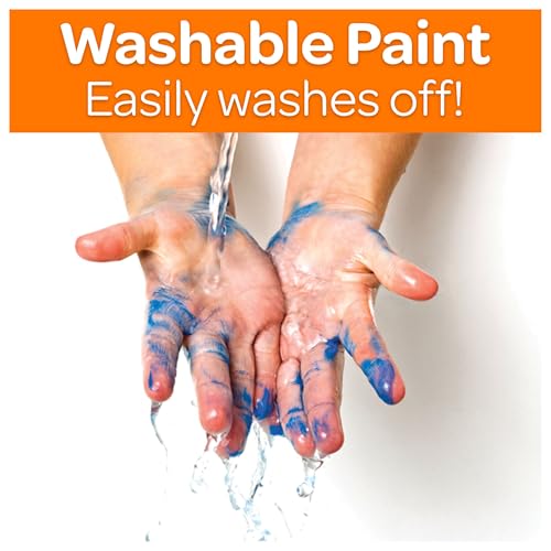 Crayola Washable Paint (12ct), Teacher Classroom Must Haves, Wishlist Essentials, Bulk Paint Set for Kids Art Projects, 16 Oz, Nontoxic Craft Supplies, Ages 3+ - size: 192 Fl Oz (Pack of 1), style: Washable Paints
