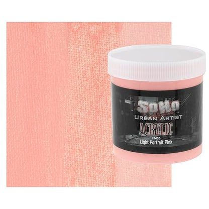 Soho Urban Artist Heavy Body Acrylic Paint - 500 ml Jar - Light Portrait Pink - Thick, Rich Color, Excellent Coverage, Professional Quality - Artists Acrylic Paint