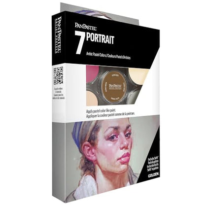 PanPastel Artist Pastels by GOLDEN, Portrait Set, 7 Color, Professional Artist Pastels, Unique Pan Format (cake-like)