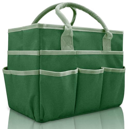 Cupohus Craft Organizer Bag, Green Art Supply Tote with Multiple Pockets - color: Green