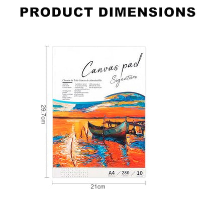 Premium Canvas Paper Pad for Acrylic Painting, Oil Painting & Drawing