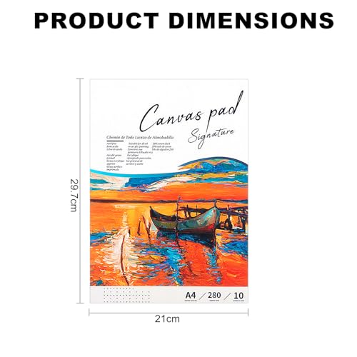Premium Canvas Paper Pad for Acrylic Painting, Oil Painting & Drawing