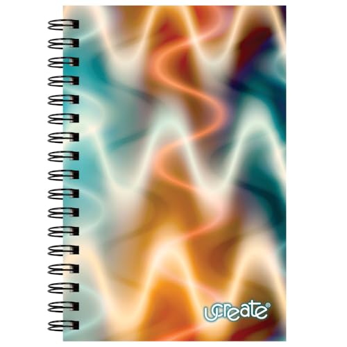 UCreate Fashion Poly Sketch Book, Neon Squiggles, 6" x 9", 1 Count - style: Neon Squiggles; 6" x 9"