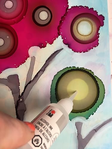 Marabu Alcohol Ink Basic Bundle – 42 Vibrant Colors, Alcohol Inks for Resin, DIY Crafts & More