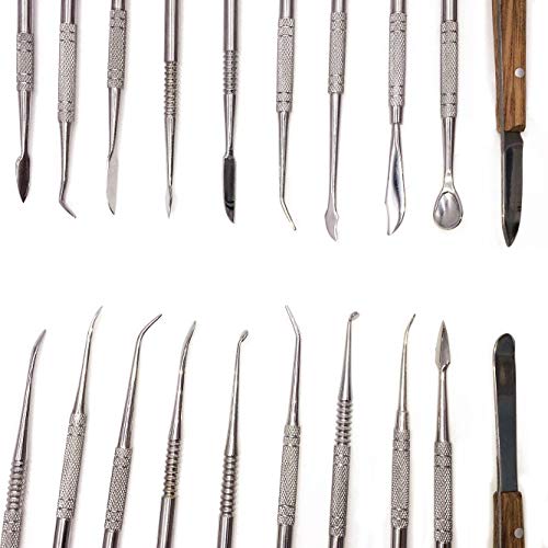 Steel Wax Carving Tool Dental Clay Pottery Plaster Sculpture Carvers Tools Kit Dabber Tool Set