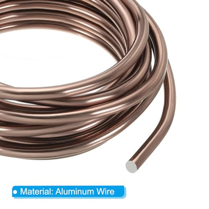 PATIKIL Bonsai Training Wire 6mm x 10.5ft Anodized Aluminum Brown - color: Brown, size: 6 mm x 3.2 m