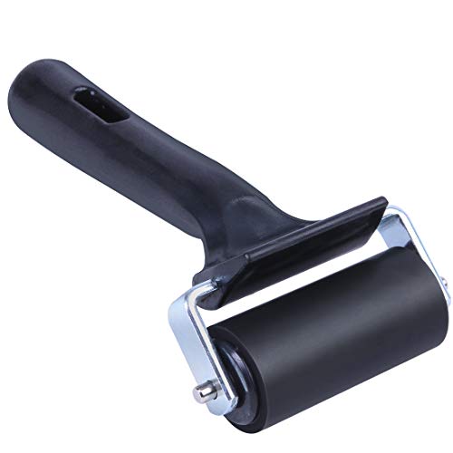 ONTWIE 2.5 inch Rubber Roller, Rubber Brayer Roller, Paint Brayer (Black)