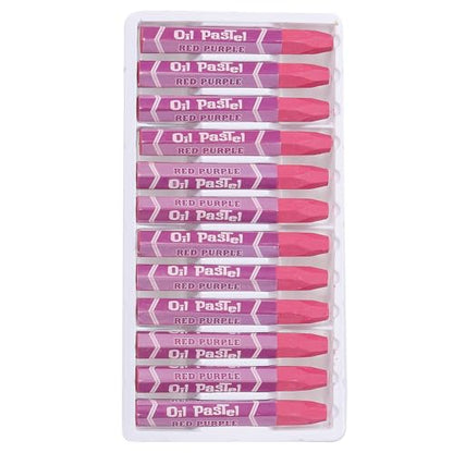 PATIKIL Fuchsia Purple Oil Pastels, 12Pcs Soft Oil Crayons Vibrant and Creamy Pastels Stick Art Supplies for Art Painting Drawing Blending Graffiti for Artists Beginners - color: Fuchsia Purple