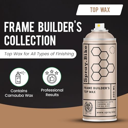 Spray.Bike Frame Builder's Top Wax - Clear | Spray Wax for Bike Protection | Bike Polish for Metal, Carbon, Wood | Bicycle Cleaning Tools | Easy to Use, Water-Repellant, Smooth Finish, 400ml - color: Clear