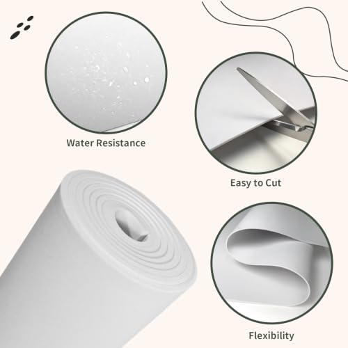 Foam Craft Sheets, 38x100CM EVA Foam Roll, 2MM White DIY Handcraft Paper - color: WHITE-15x39in-2MM