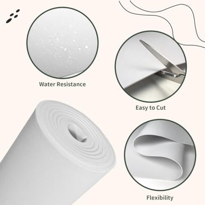 Foam Craft Sheets, 38x100CM EVA Foam Roll, 2MM White DIY Handcraft Paper - color: WHITE-15x39in-2MM