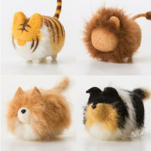 Truslin Needle Felting Kit, 4 Pcs Doll Making Needle Felting Starter Kit | with Instruction, Wool Felting Mat and DIY Needle Felting Supply for DIY Craft Animal Home Decoration - color: 3# 4pcs