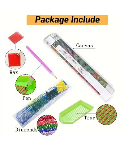 ALEXMACLIST Dazzling Gem Dancer 14x14 Full Drill Diamond Painting Kit - color: Glowing Dancer