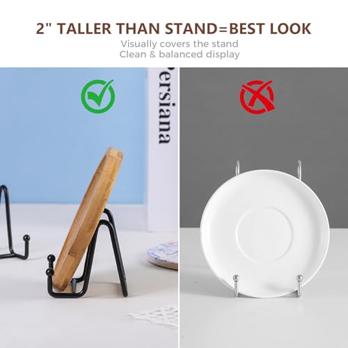 LIONWEI LIONWELI Black Decorative Plate Stand Holder Picture Frame Stand Easel Display Stand - size: 3 inch (2 pieces)