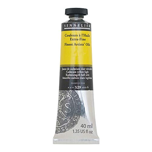 SENNELIER Artists' Extra Fine Oil, 40 ml Tube, Series 6, Cadmium Yellow Light, (10-130411-529) - color: Cadmium Yellow Light, size: 1.35 Fl Oz (Pack of 1)