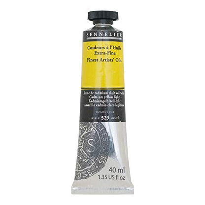 SENNELIER Artists' Extra Fine Oil, 40 ml Tube, Series 6, Cadmium Yellow Light, (10-130411-529) - color: Cadmium Yellow Light, size: 1.35 Fl Oz (Pack of 1)