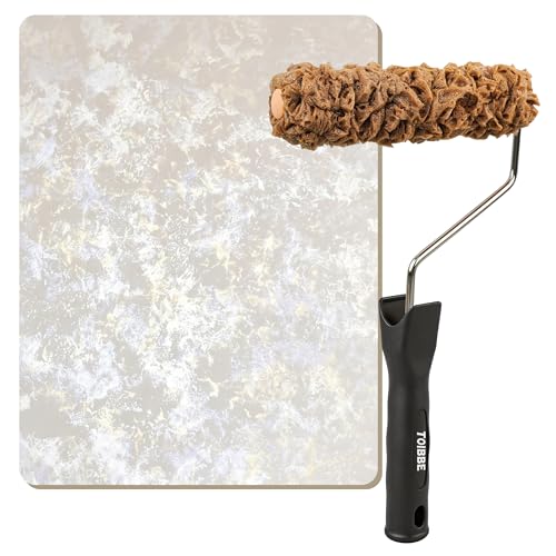 Sea Sponge Roller for Painting, 6'' Sponge Texture Paint Roller, Decorative Art Faux Sponge Paints Tools for Faux Drywall DIY, Home Decoration (KJ-BR60001Y) - color: KJ-BR60001Y