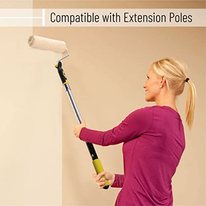 Bates- Paint Roller Kit, 9 Inch Roller Frame with 2 Microfiber Roller Covers, for Walls, Ceilings, Floors, and Home Painting - size: 3 Pcs