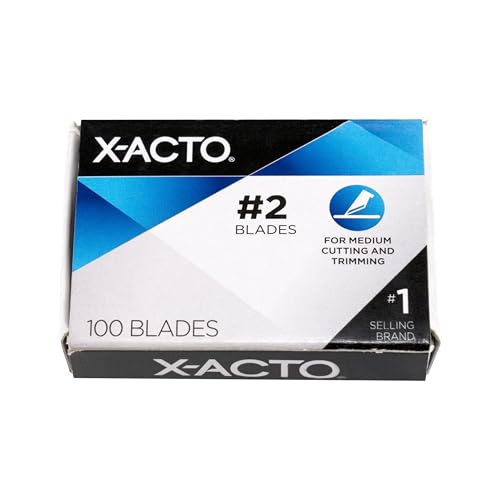 X-ACTO #2 Blades, Bulk Pack for X-ACTO Knives, Box of 100 - Arts & Crafts, For Precision Cutting and Trimming