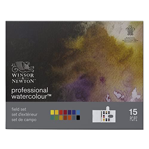 Winsor & Newton Professional Watercolor Paint Set, 12 Half Pan Field Box - style: Field Box 12 Half Pan