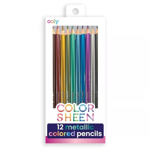 Ooly Color Sheen Metallic Colored Pencils, Set of 12 - style: Metallic Pencils
