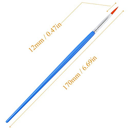 30Pcs Round Paint Brushes Bulk, Small Brush for Miniature Art Painting - size: 6.69inch, style: Round Paint Brushes