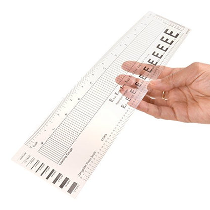 Westcott GA-96 Computer Point & Pica Ruler, Transparent Graphic Arts Ruler, 12 Inch