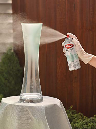 Krylon Sea Glass Finish, Aqua, 12 oz - color: Aqua