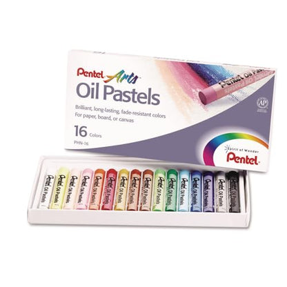 Pentel Arts Oil Pastels, 16 Color Set (PHN-16) - size: 1 Count (Pack of 16)