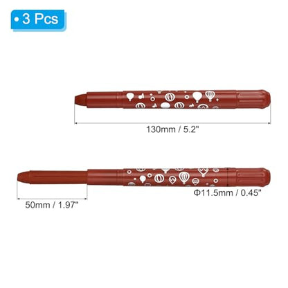 PATIKIL Gel Crayons, 3PCS Watercolor Crayons Silky Water Soluble Twist Bulk for Artists Coloring Drawing Painting, Reddish Brown Crayon - color: Reddish Brown