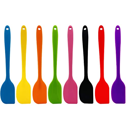 8 Pcs Silicone Spatulas, XYSMZM 8.3 inch Heat Resistant Non-Stick Rubber Spatula for Baking Cooking