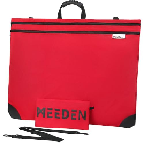 MEEDEN Art Portfolio Bag: 24 X 31 Inch Portfolio Canvas Case - Red - color: Red, size: 24" X 31"