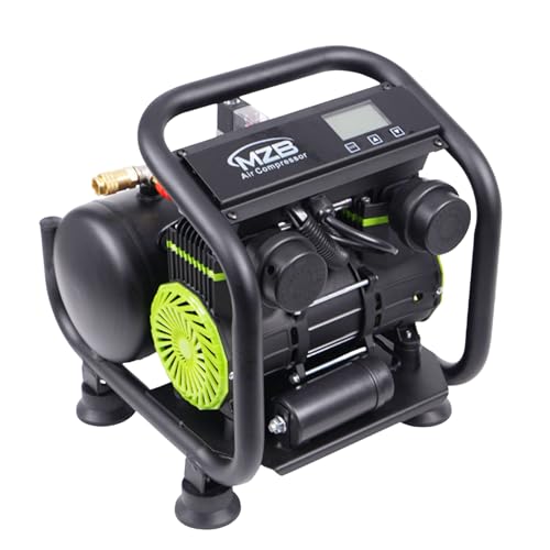 MZB Ultra Quiet Air Compressor 110V/60Hz MAX 115PSI Steel Tanks Oil-Free 70dB Noise Level Air Compressor for Spray Painting, Auto Repair, Carpentry Decoration (1.6 Gallon) - size: MZB-900H-6