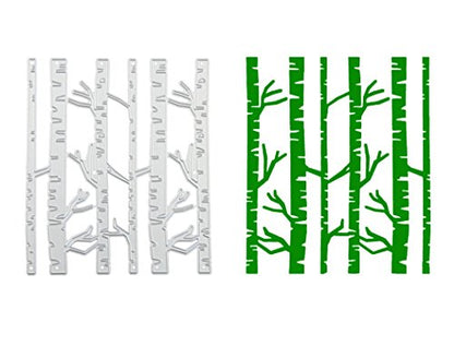 Trees Cutting Dies Handmade DIY Paper Cards Album Decoration Stencils Template Embossing for Card Scrapbooking Craft (Forest) - style: Birch Forest