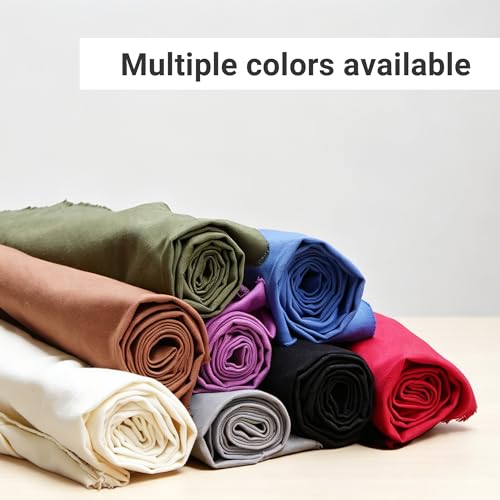 12oz Heavy Duty Cotton Canvas Fabric, Thickend Cotton Duck Cloth, 1 Yard - color: Brown, size: 1 Yard Pre-cut