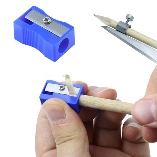8-Inch Professional Woodworking Compass Geometry with Wing & Pencil Holder — Includes 8" Ruler and Pencil Sharpener Perfect for Accurate Circles, Layouts, and Geometric Designs