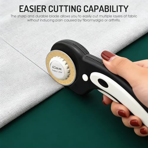 5 Titanium Coated Rotary Cutter Blades 60mm, Replacement Blades for Fabric | Sharp and Durable Rotary Cutting Blades for Quilting, Scrapbooking, Sewing, Arts & Crafts 5 Pack - color: 5pack 60mm